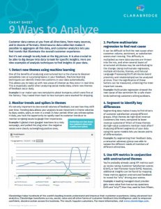 Nine Ways to Analyze